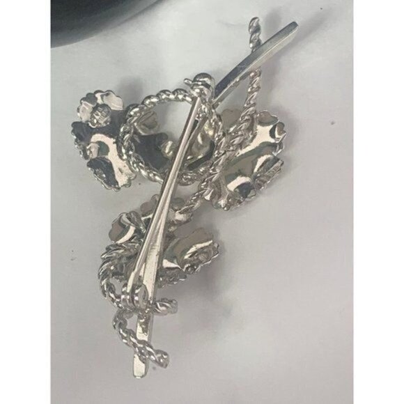 VINTAGE 40s V.D. VAN DELL Sterling Leaf Brooch - Picture 5 of 6